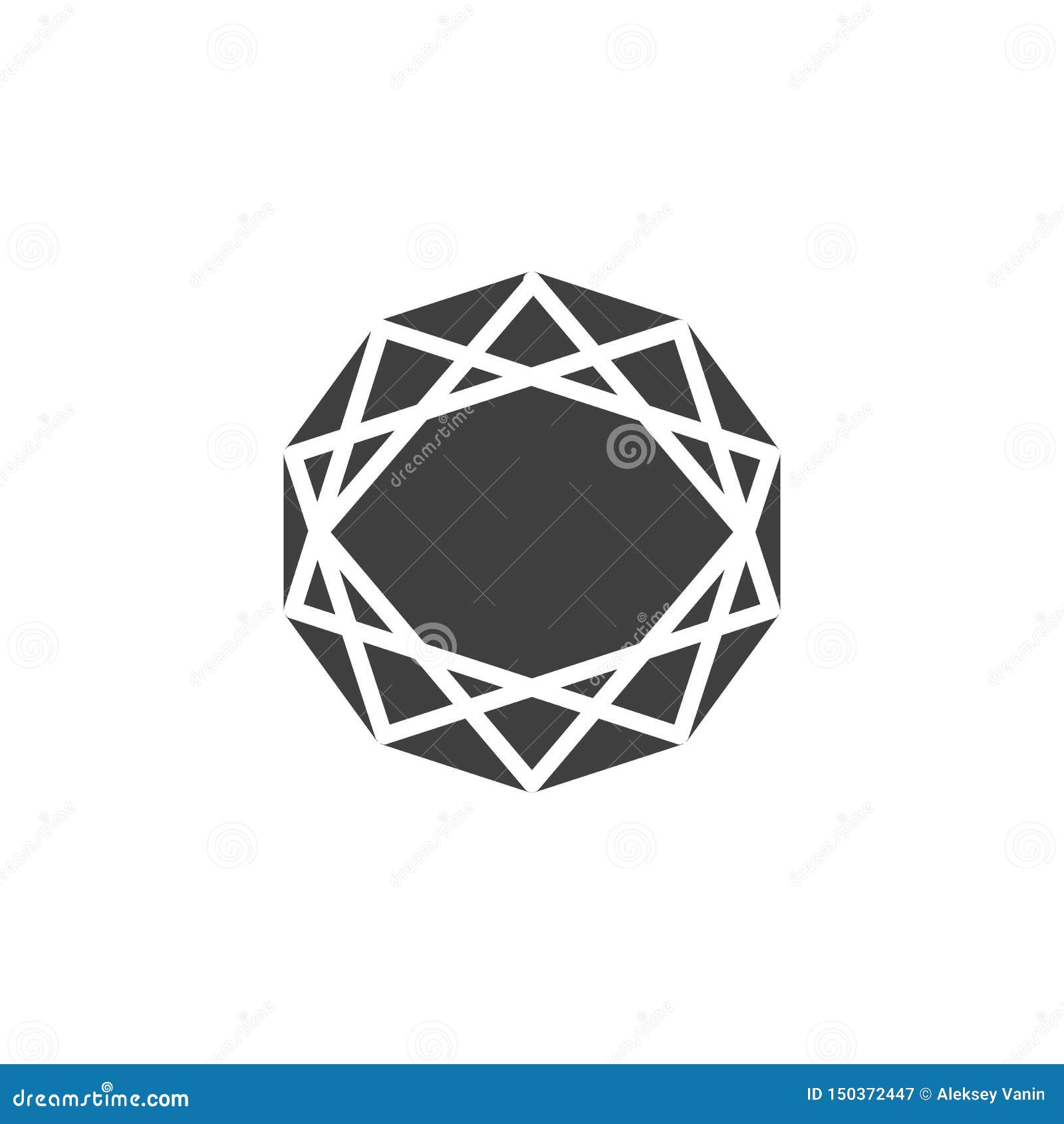 Diamond Cut Shape Vector Icon Stock - Illustration of symbol: 150372447