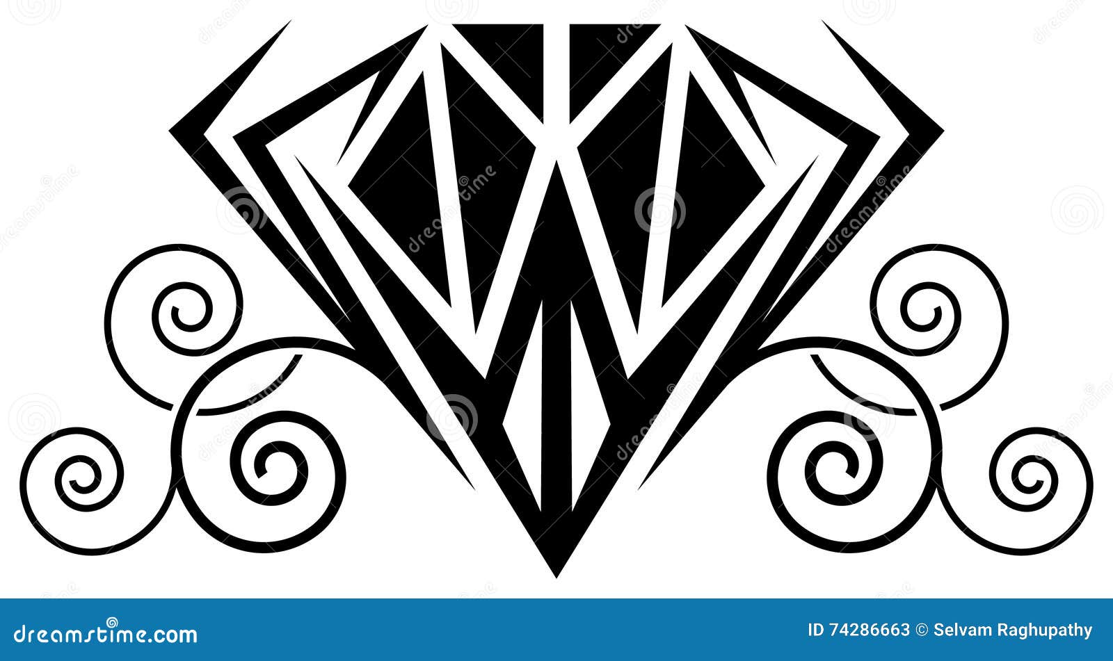 Tsukiyo's Custom Jutsu Diamond-design-vector-tattoo-74286663