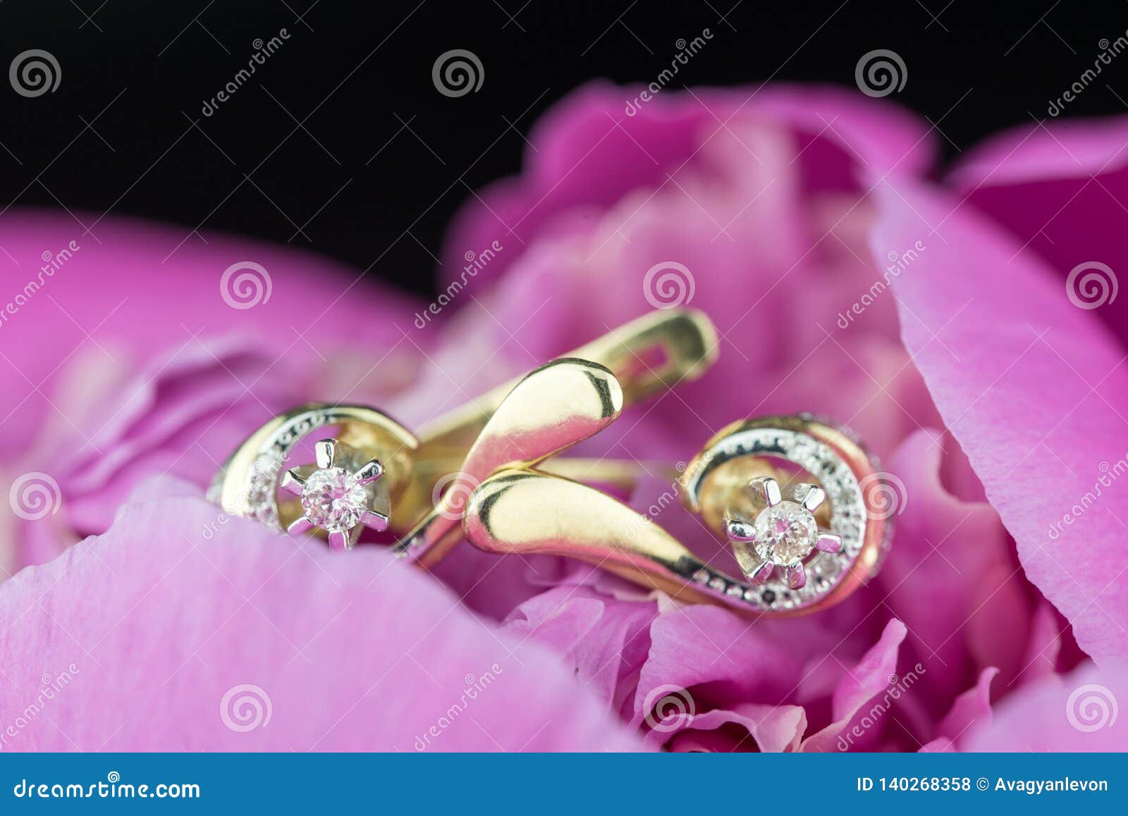 Diamond Earrings stock photo. Image of shine, jewellery - 140268358