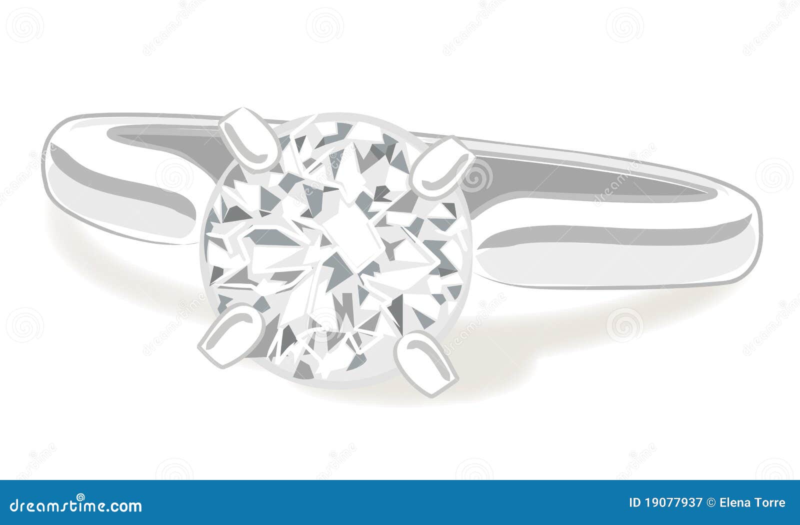 Diamond Engagement Ring Vector Stock Vector Illustration of celebrate