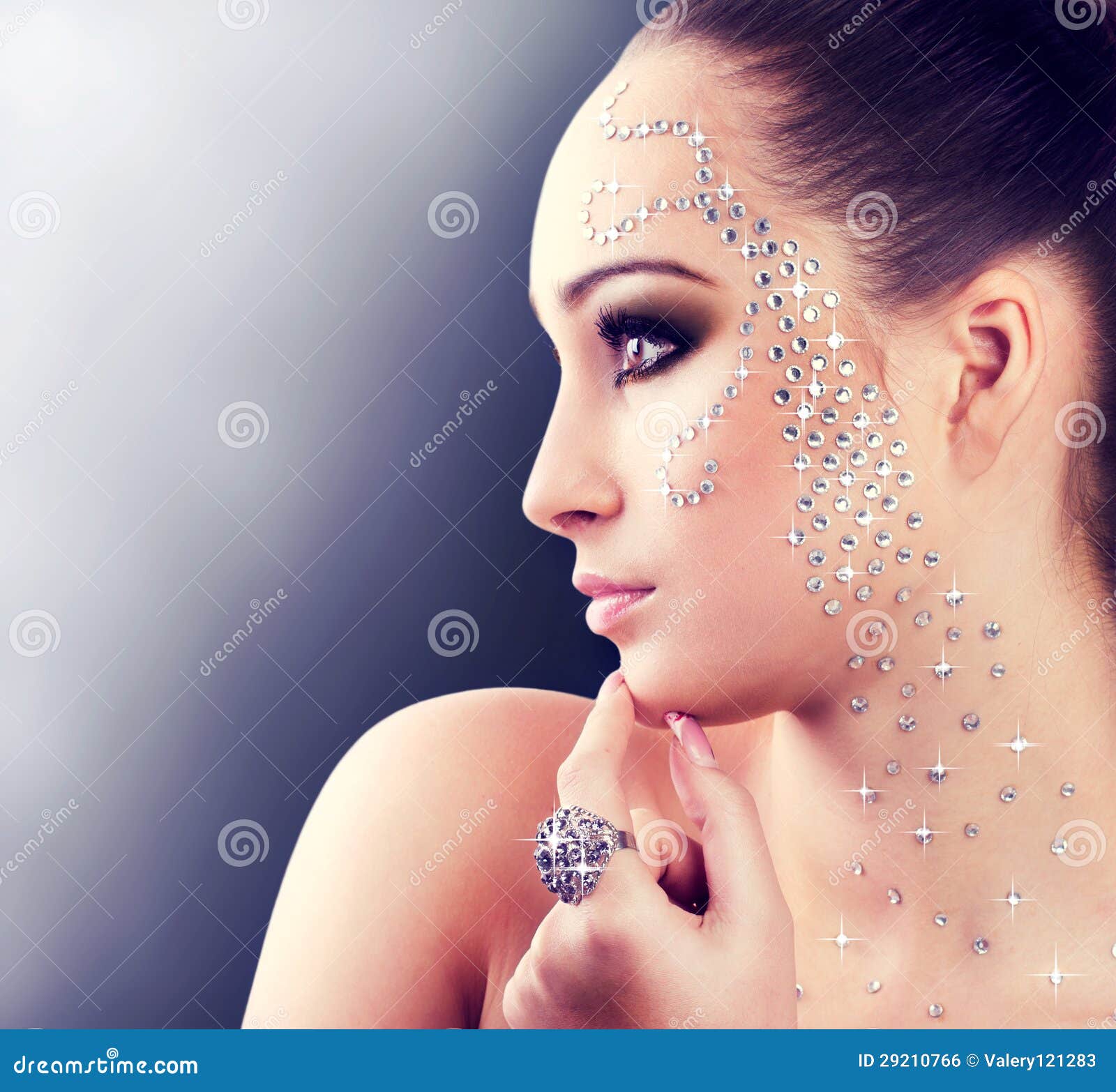 Diamond girl stock photo. Image of gloss, beauty, jewelry 29210766
