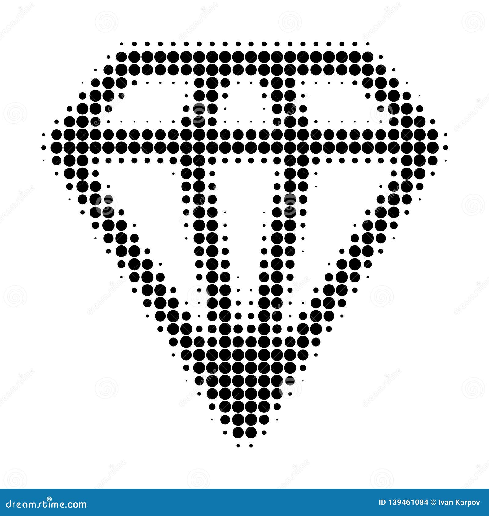 Diamond Halftone Dotted Icon Stock Vector Illustration of gift, icon