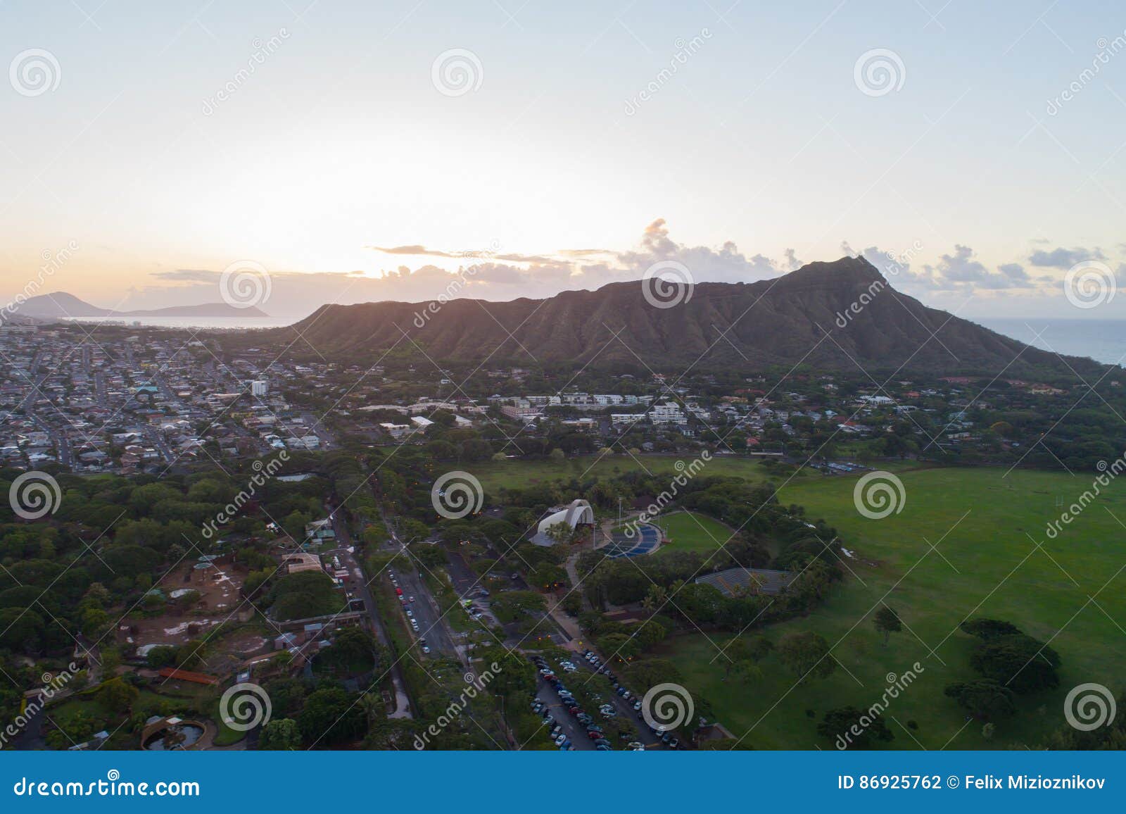 Diamond Head Volcano stock photo. Image of diamond, honolulu 86925762