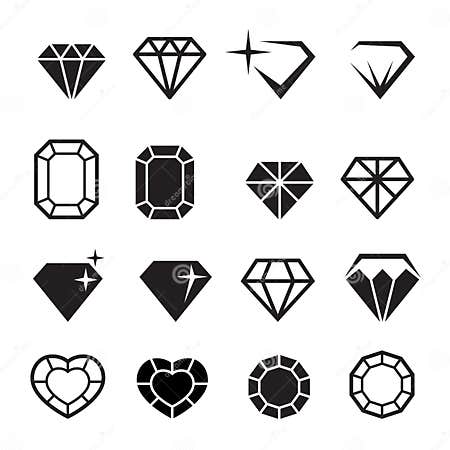 Diamond icons set stock illustration. Illustration of collection - 72474305