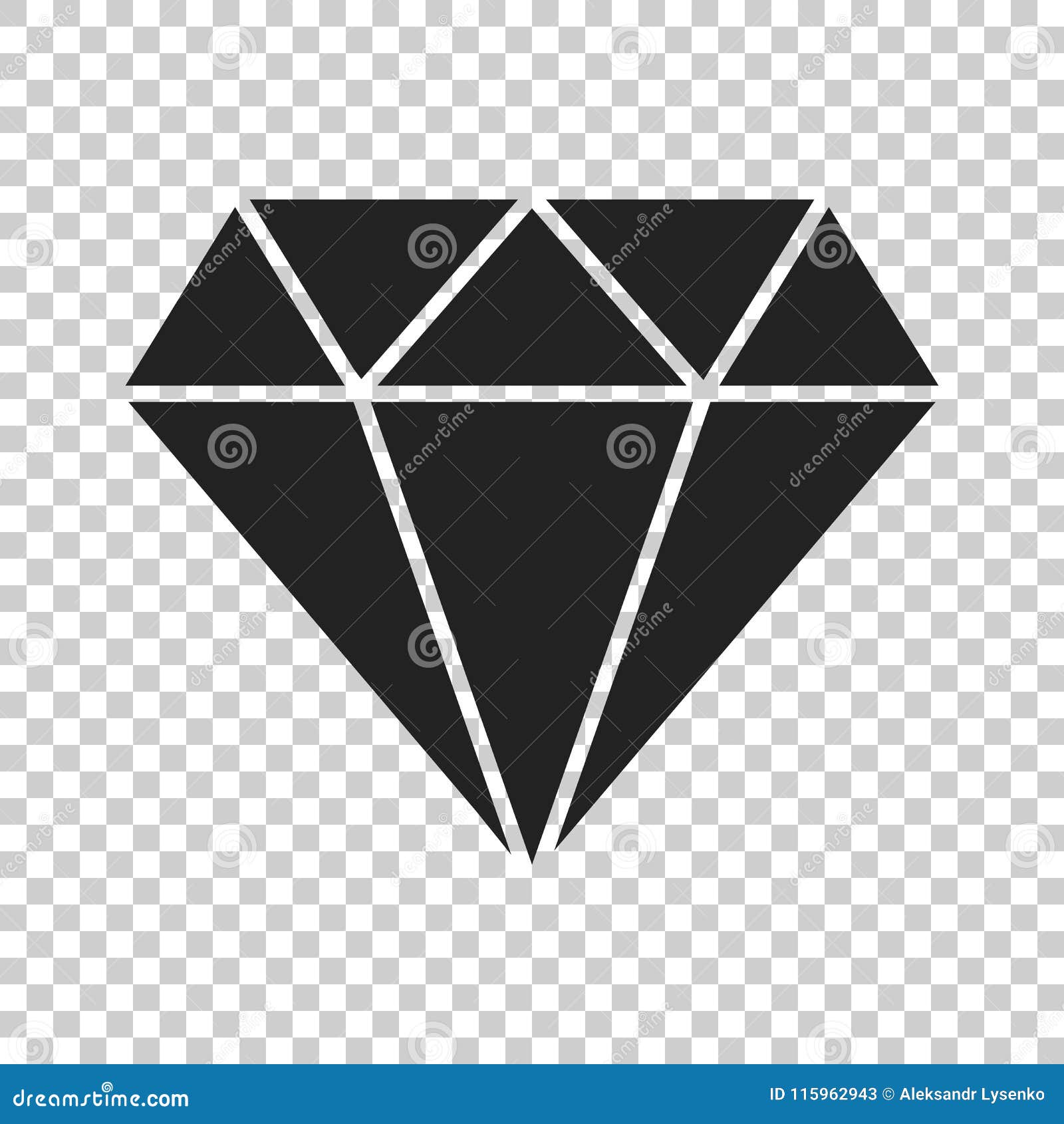 diamond jewel gem  icon in flat style. diamond gemstone il