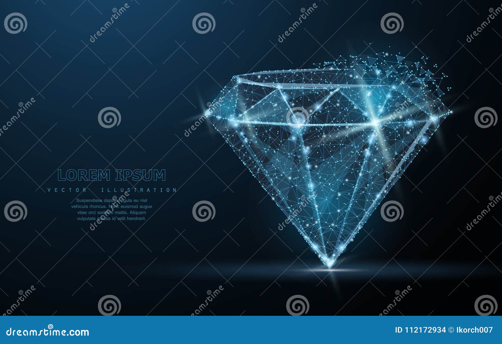 diamond. low poly wireframe mesh. jewelry, gem, luxury and rich ,  or background