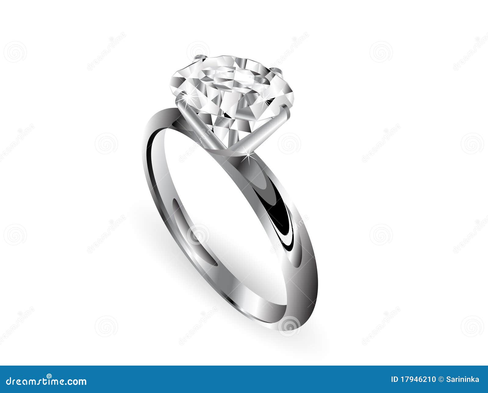 Diamond ring stock vector. Illustration of glittery, symbol - 17946210