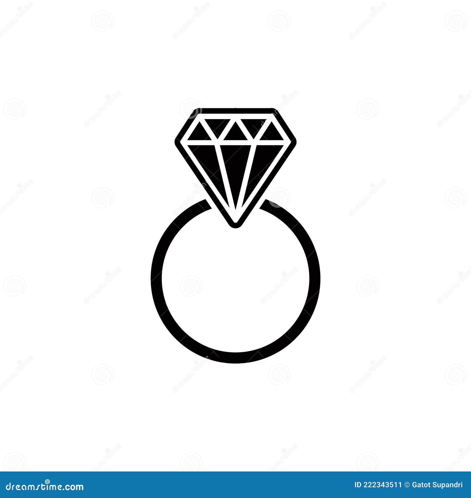 Diamond Ring Icon Vector Logo Design Template Stock Vector ...