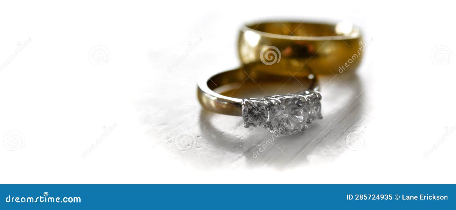 Diamond Ring with Wedding Band for Husband Representing Love and