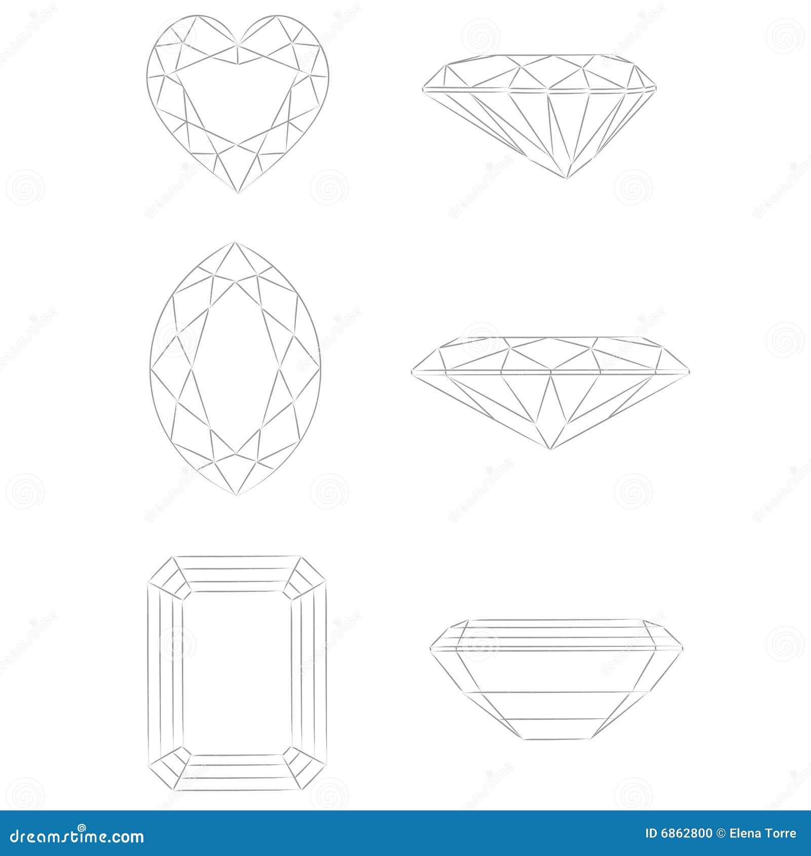 diamond s : heart - marquise - emerald