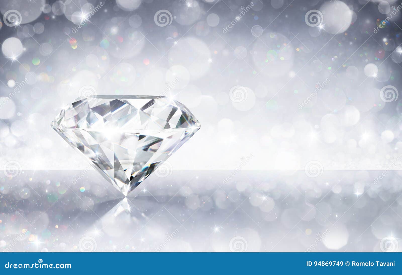diamond in shiny background