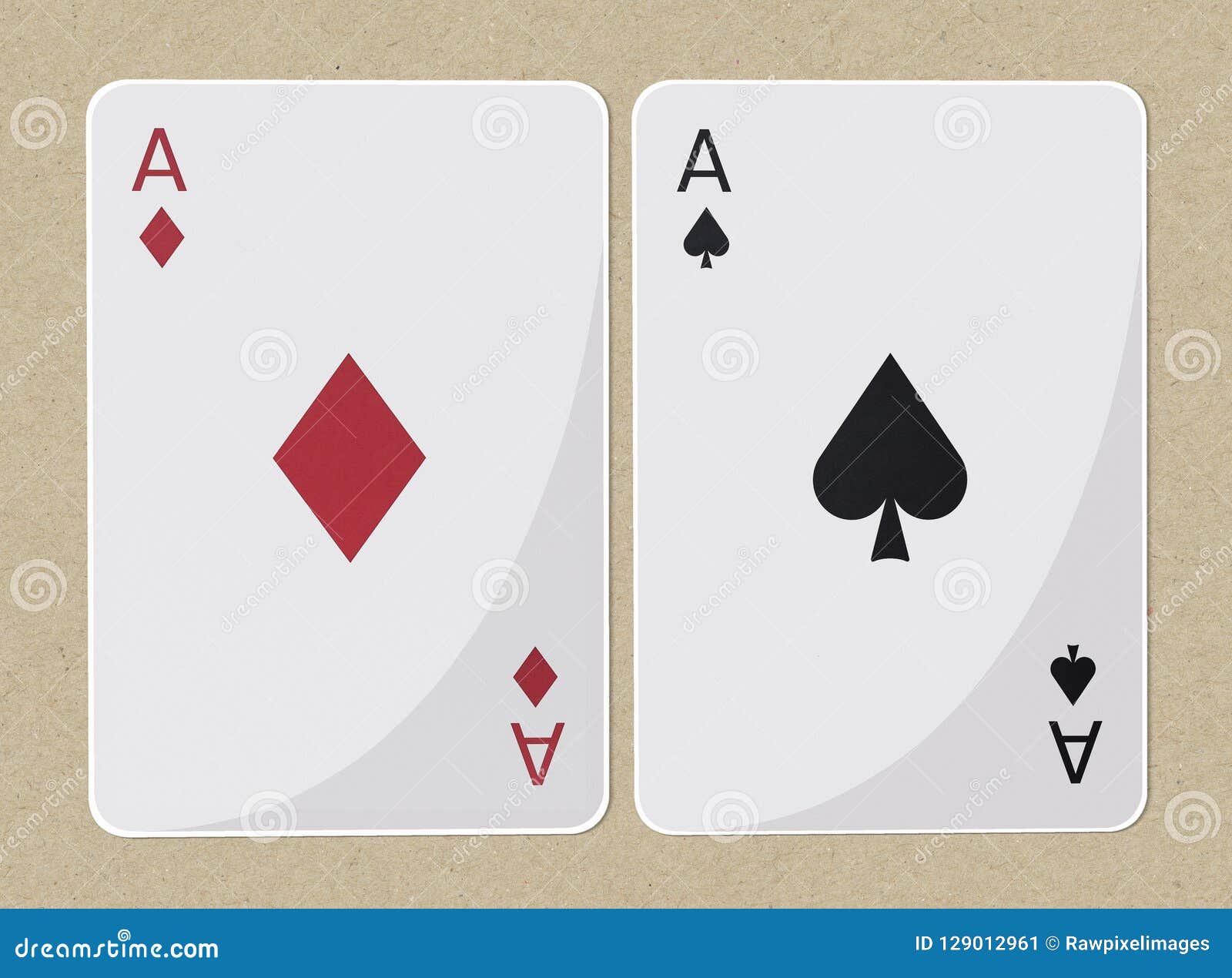 Diamond and Spade Ace Cards Stock Image Image of board, opportunity