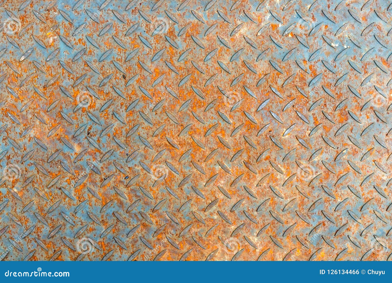 Rusty diamond steel plate stock photo. Image of metal - 126134466