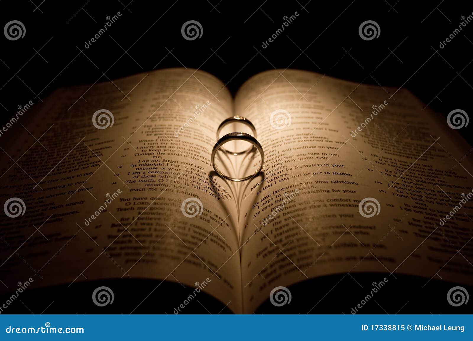 diamond wedding ring on a bible