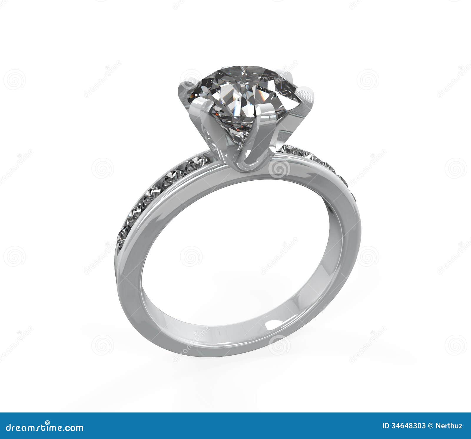 Diamond Wedding Ring stock illustration. Illustration of isolated ...