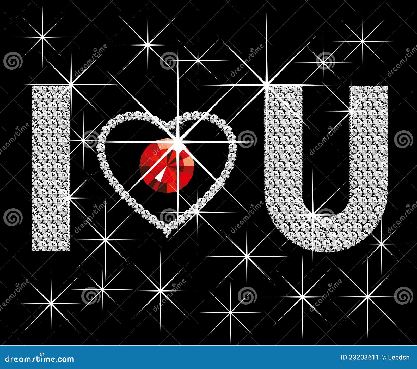 Diamond Words I Love You Stock Vector Illustration Of Alphabet