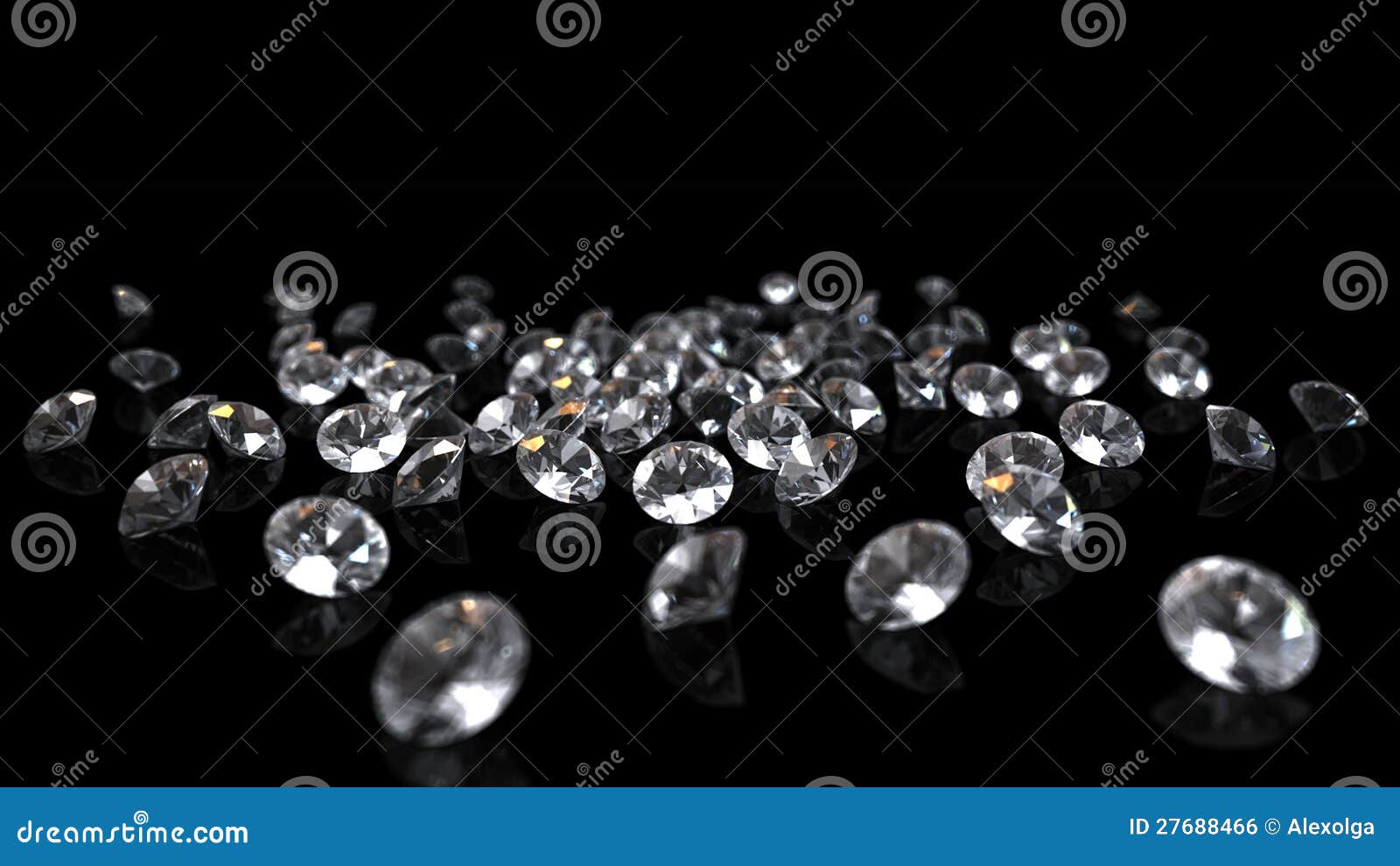 diamonds on black background