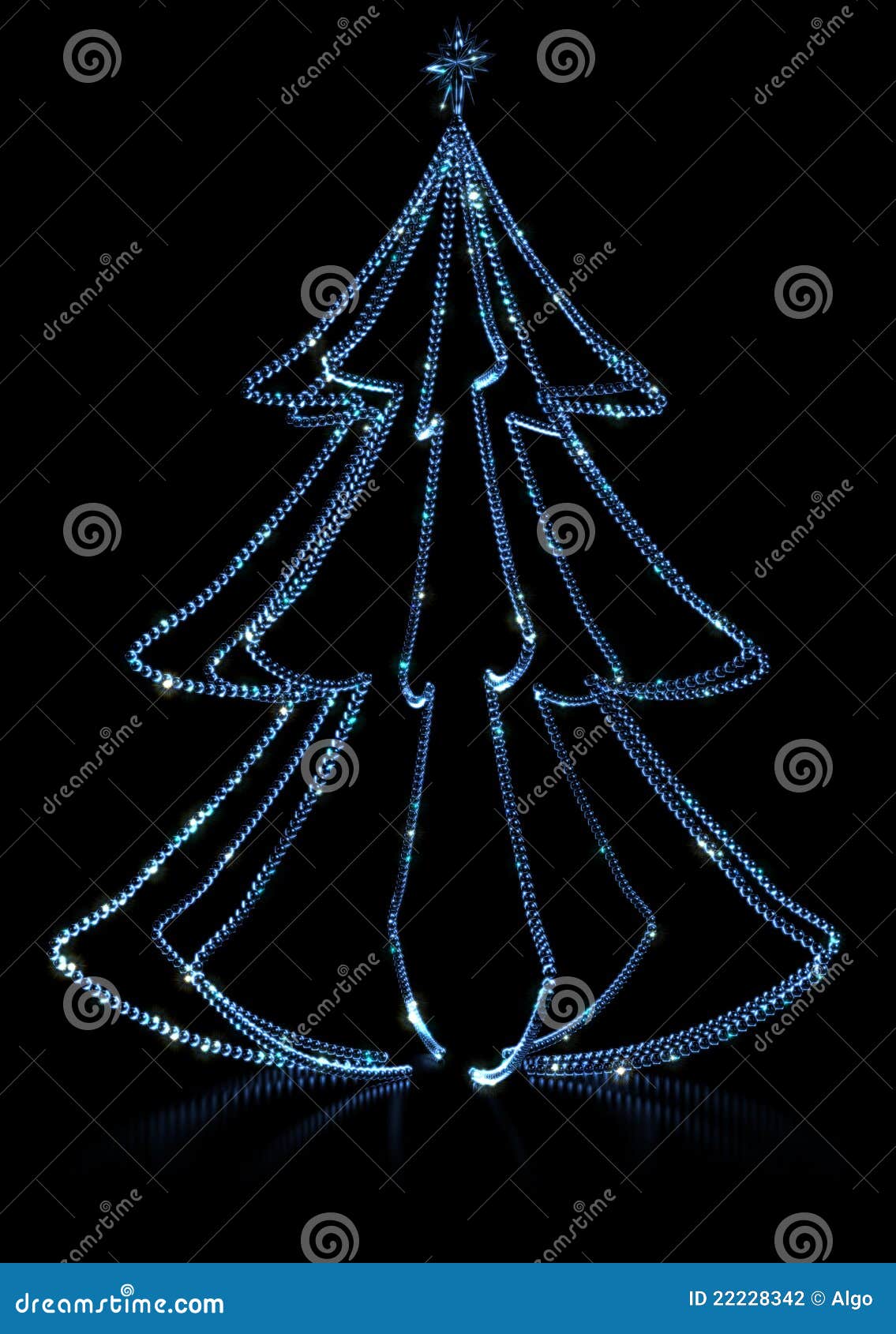Diamonds Christmas Tree stock illustration. Illustration of blue 22228342
