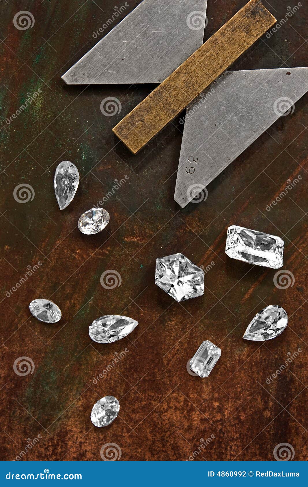 Diamonds and tool stock photo. Image of shiny, bright 4860992