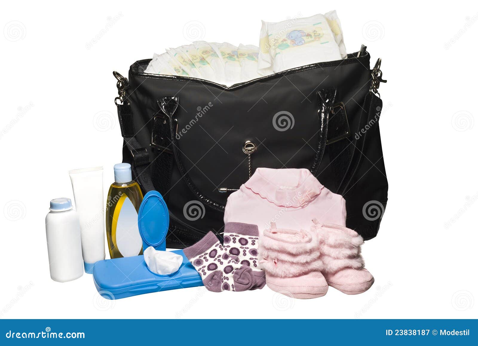 Diaper Bag stock image. Image of black, clothes, blue - 23838187