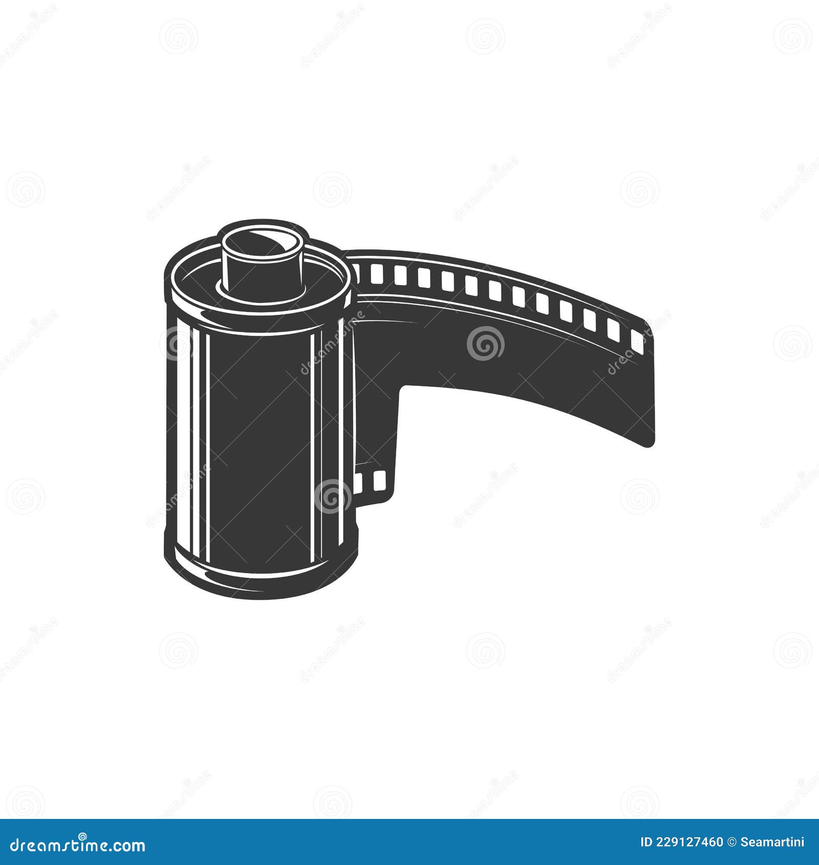 Diapositive Movie Photo Tape Filmstrip Reel Icon Stock Vector