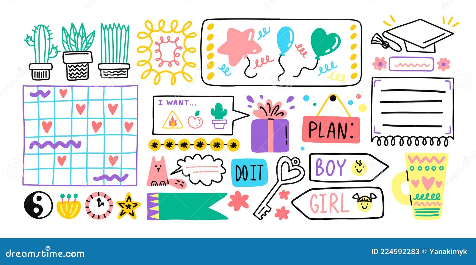 Bullet Journal Stickers Vector Art, Icons, and Graphics for Free Download