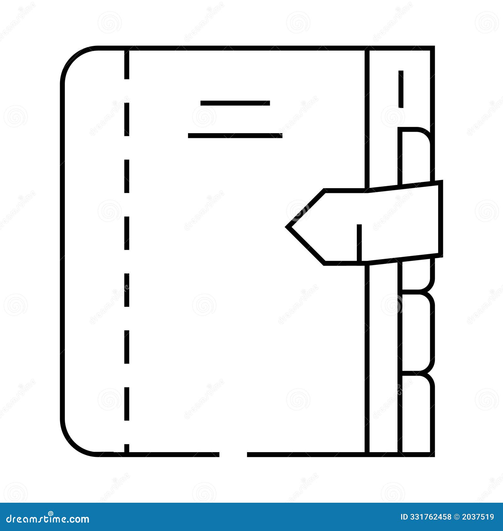 diary with separator line icon  