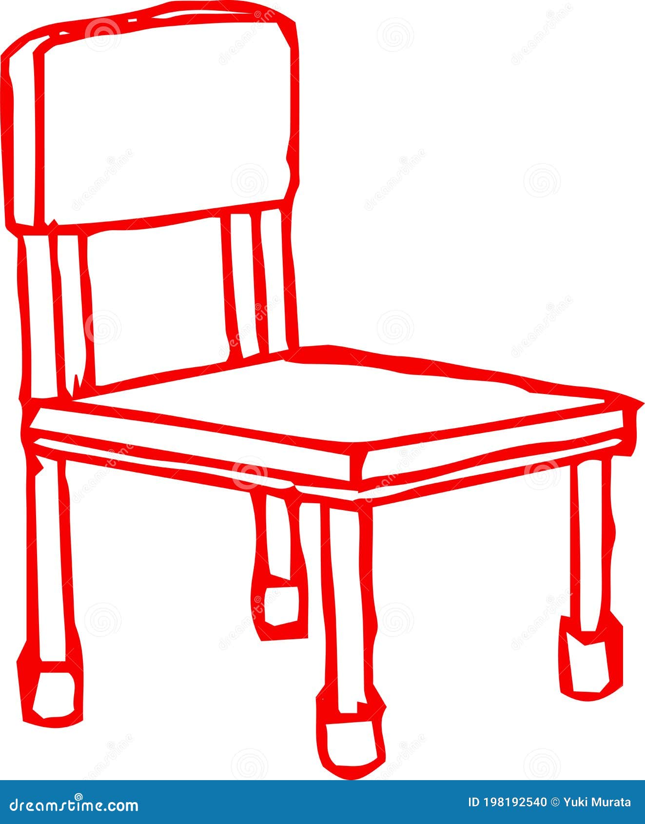 Dibujo Animado Colorido De Una Silla De Mano Ilustración del Vector -  Ilustración de asiento, material: 198192540
