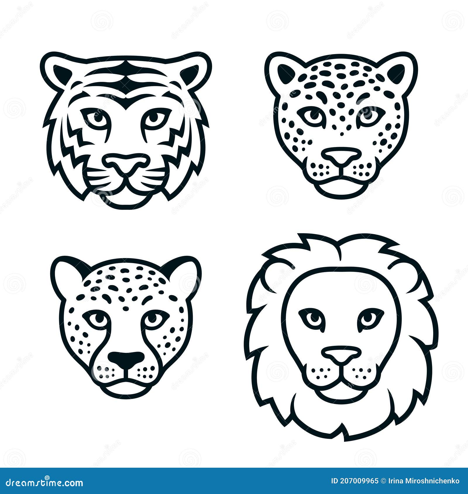Dibujo Animado De Gatos Salvajes Conjunto De Cabezas Ilustración del Vector - Ilustración de jaguar, conjunto: 207009965 Dibujo Animado De Gatos Salvajes Conjunto De Cabezas Ilustración del Vector - Ilustración de jaguar, conjunto: 207009965