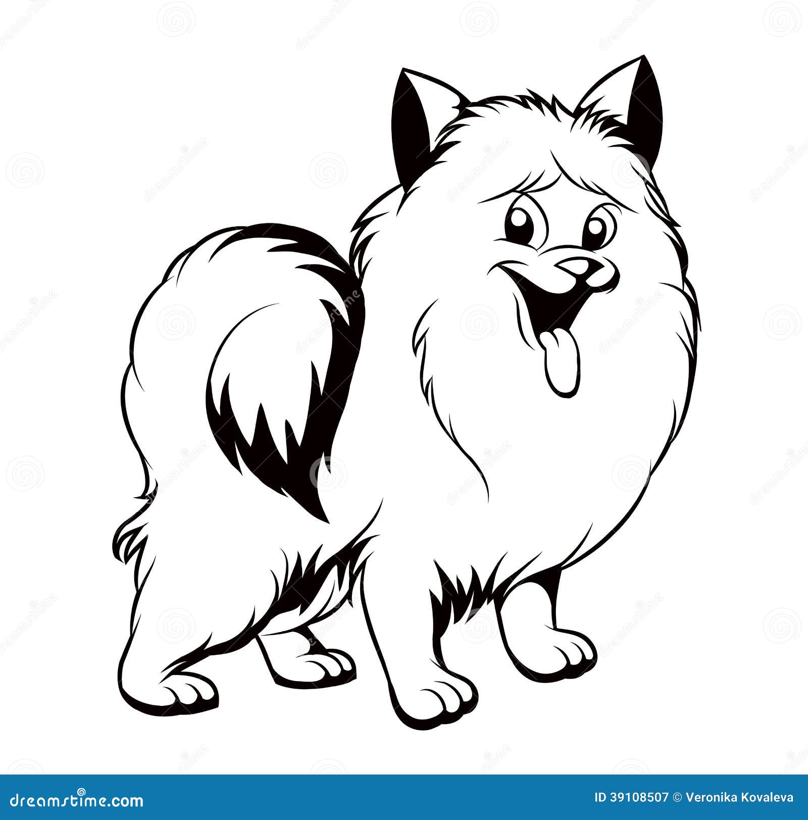 Dibujo Blanco Y Negro Del Perro Ilustración del Vector - Ilustración de  lindo, muestra: 39108507