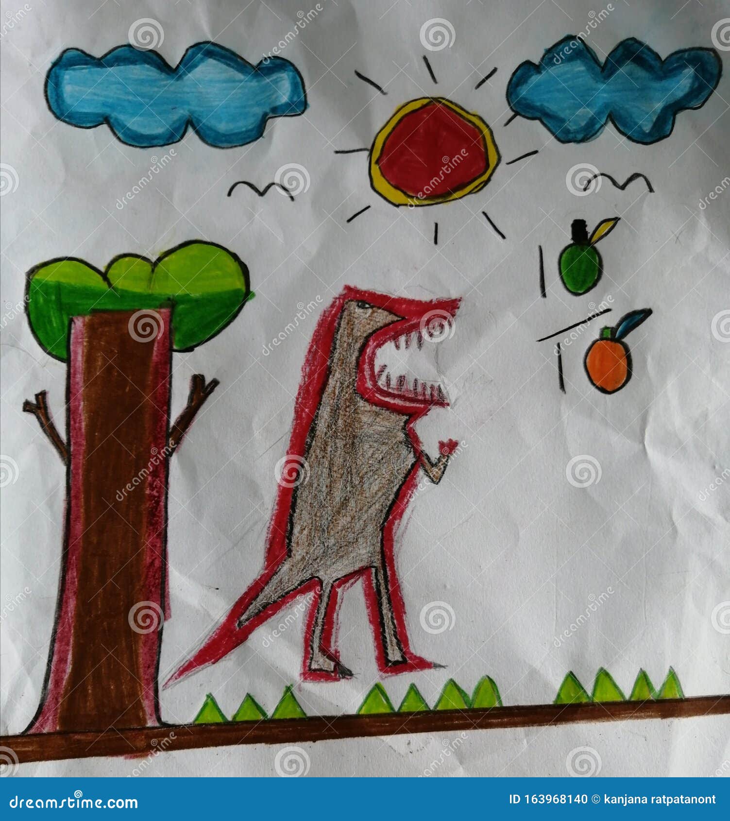 Dibujo Con Buena Idea De Niño 6 Años Stock de ilustración - Ilustración de  idea, bueno: 163968140