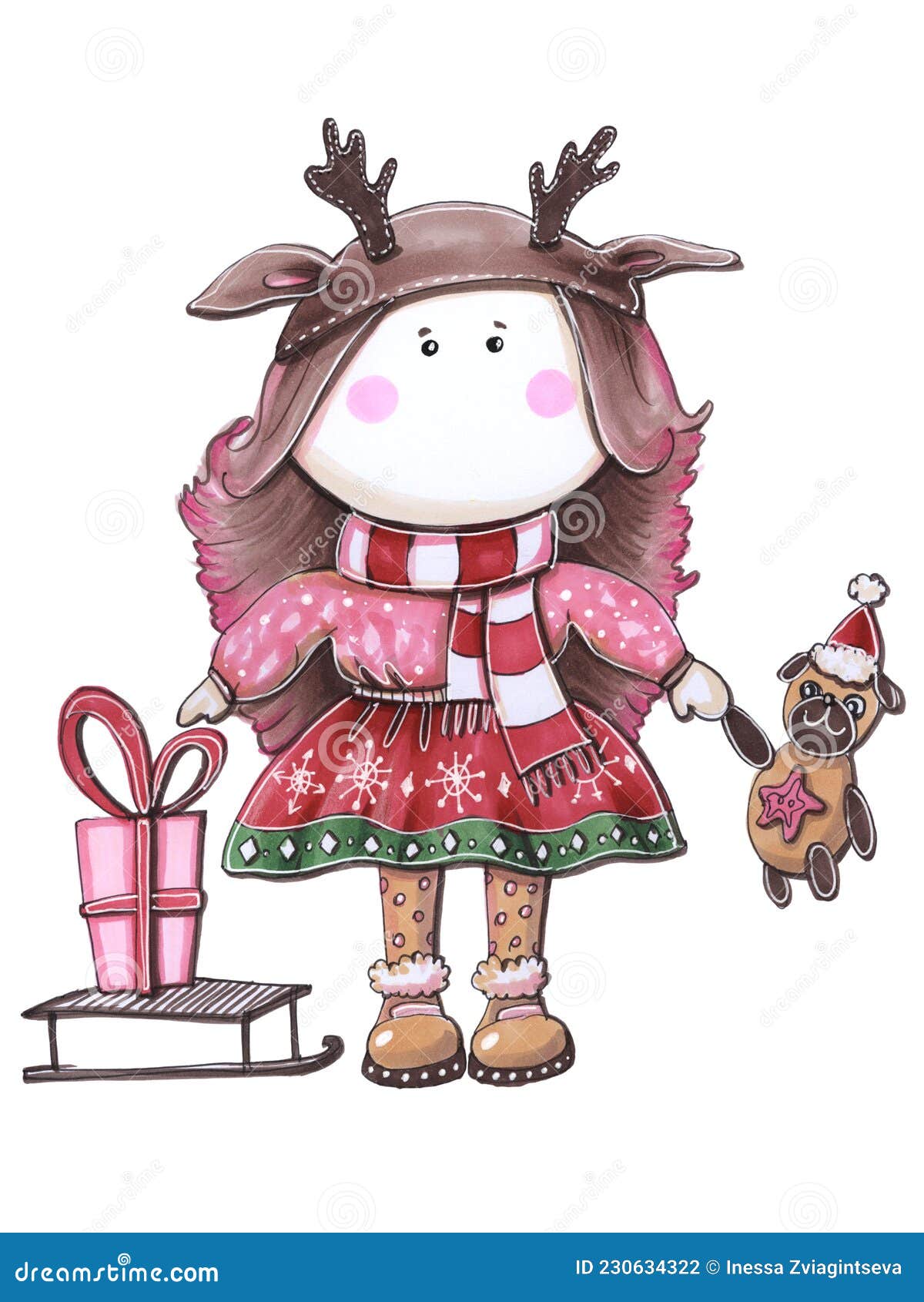 Dibujo Con Marcadores Ilustración Niños Dibujos Animados Estilo Muñeca De Navidad Linda Con Ropas Rojas Y Verdes Con Regalos Y Lus Stock de ilustración - Ilustración de calendario, festival: 230634322 Dibujo Con Marcadores Ilustración Niños Dibujos Animados Estilo Muñeca De Navidad Linda Con Ropas Rojas Y Verdes Con Regalos Y Lus Stock de ilustración - Ilustración de calendario, festival: 230634322