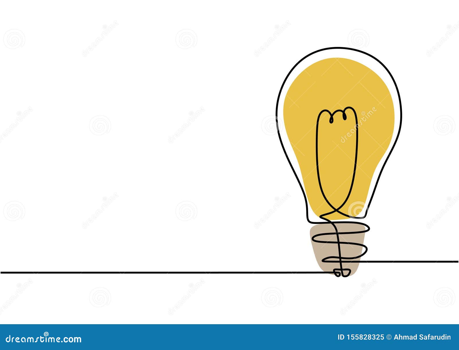 Dibujo Continuo De La Tubería Luminosa De La Bombilla Concepto De Idea Y  Solución Inteligente Ilustración del Vector - Ilustración de concepto,  electricidad: 155828325