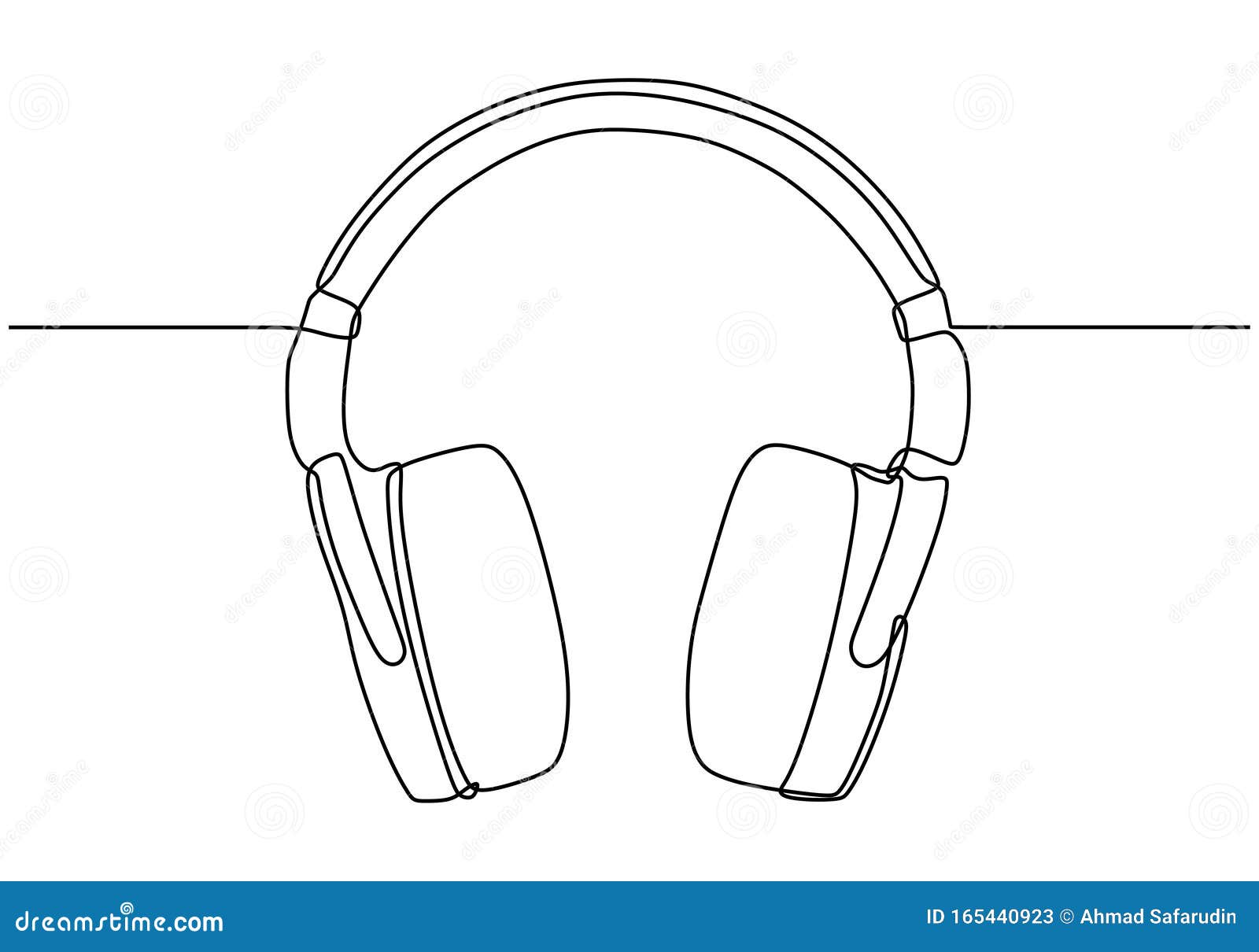 Dibujo Continuo De Una Línea De Auriculares Para Escuchar Música  Ilustración del Vector - Ilustración de auriculares, hospitalidad: 165440923