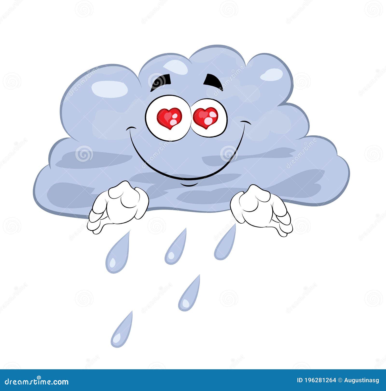 Dibujo De Caricatura De Amor De Nubes De Lluvia Stock de ilustración -  Ilustración de amor, lluvia: 196281264