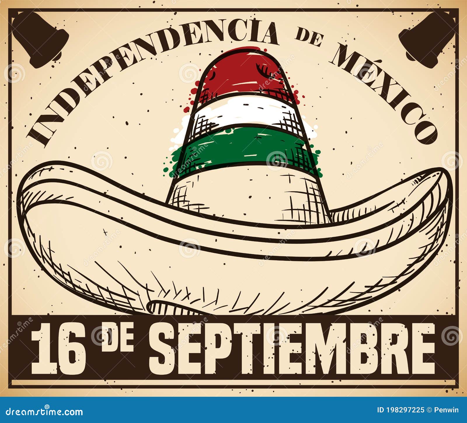 Dibujo De Charro Hat Promocionando La Celebración Del Día De La  Independencia Mexicana Ilustración Vectorial Ilustración del Vector -  Ilustración de libertad, dolores: 198297225