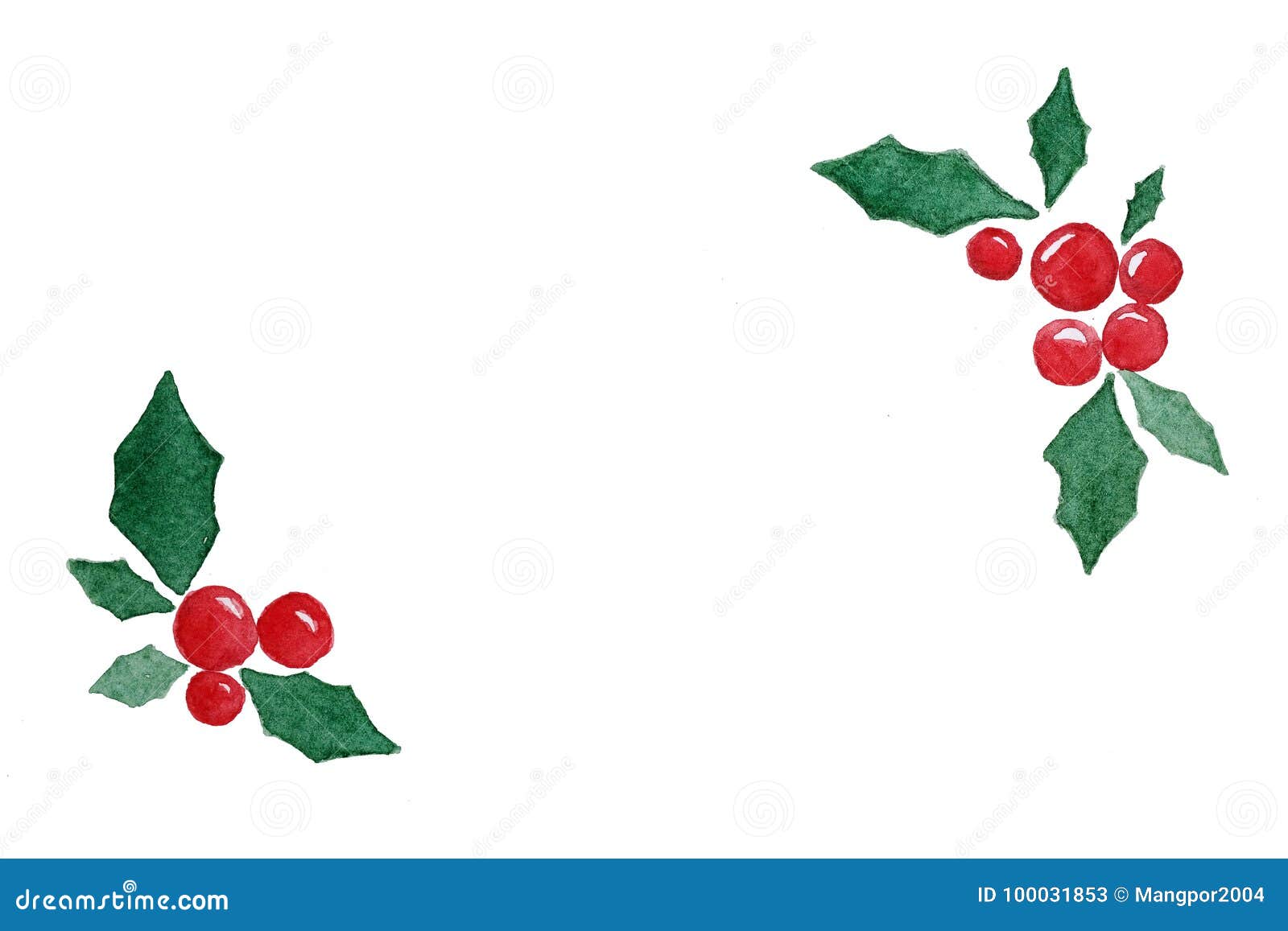 Dibujo De La Acuarela De La Guirnalda De La Navidad En Fondo Del Libro  Blanco Stock de ilustración - Ilustración de rojo, verde: 100031853