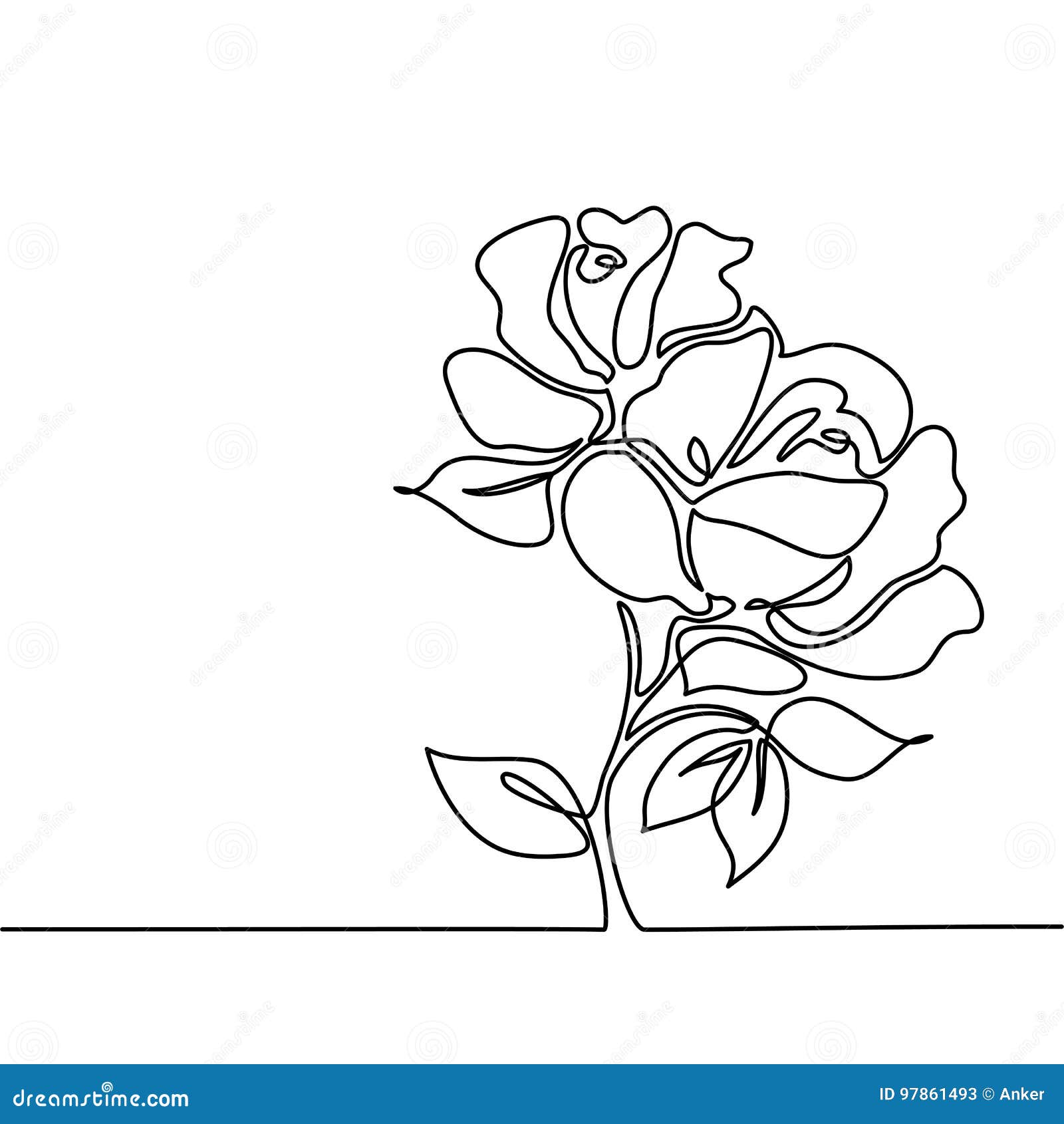 Dibujo de la flor hermosa ilustración del vector. Ilustración de arte - 97861493 Dibujo de la flor hermosa ilustración del vector. Ilustración de arte - 97861493
