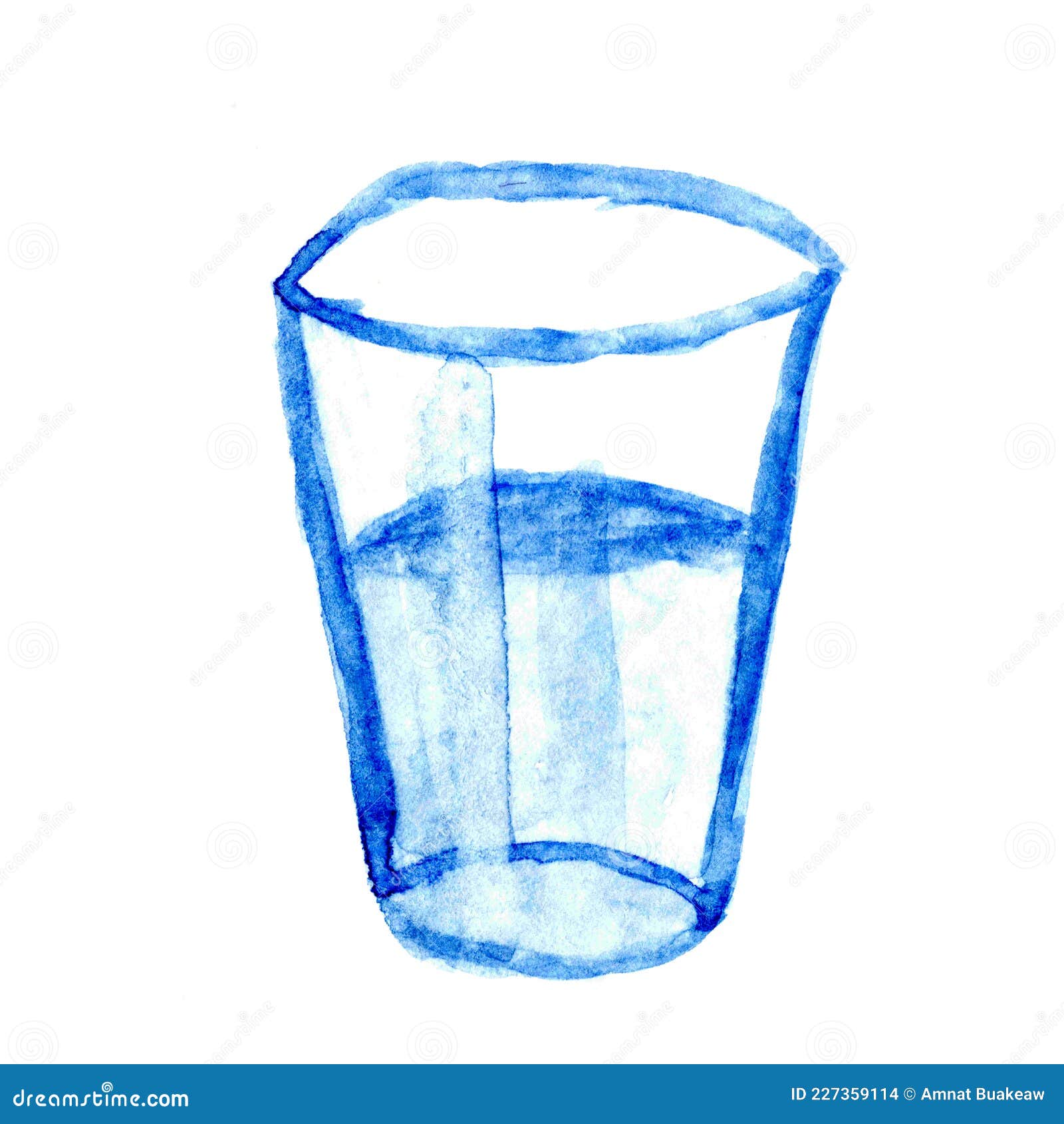 Dibujo De La Mano De La Acuarela De Vidrio Para Niños Ilustración De Arte  Vaso De Agua Para Clip Arte Niños Dibujo De Mano Foto de archivo - Imagen  de botella, bosquejo: