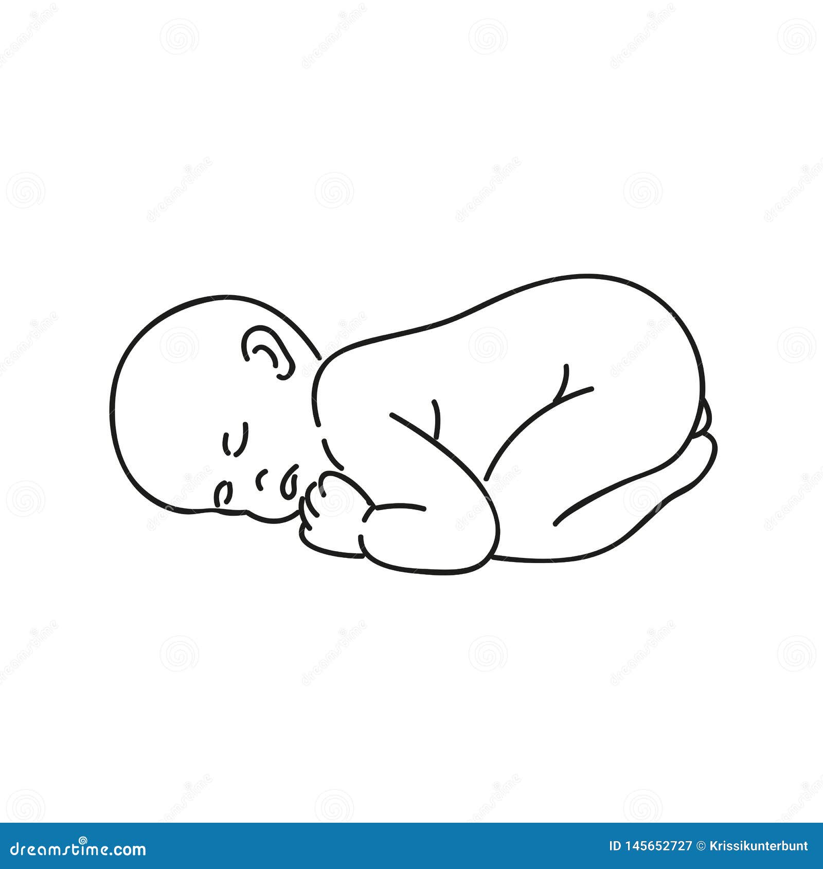 Cosas De Bebé. Vector Dibujado A Mano Ilustración Ilustraciones
