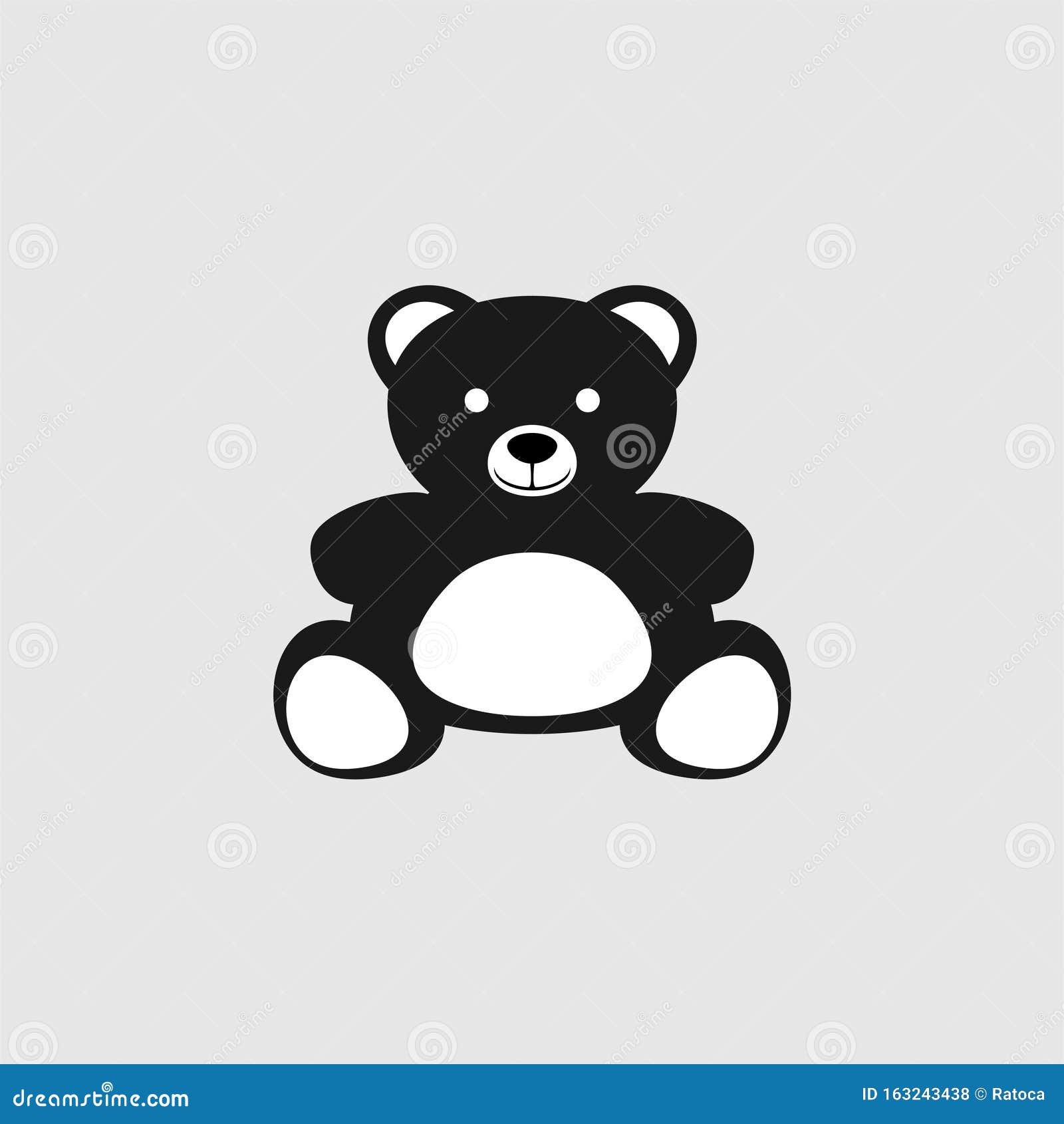 Dibujo de oso pequeño ilustración del vector. Ilustración de creativo -  163243438