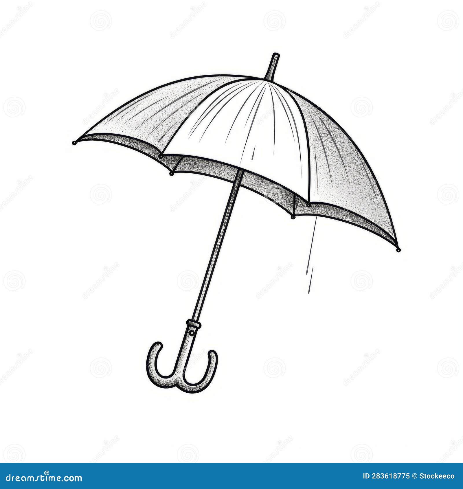 Dibujo De Paraguas De Dibujos Animados Simplistas En Lápiz Stock de  ilustración - Ilustración de estilo, negro: 283618775