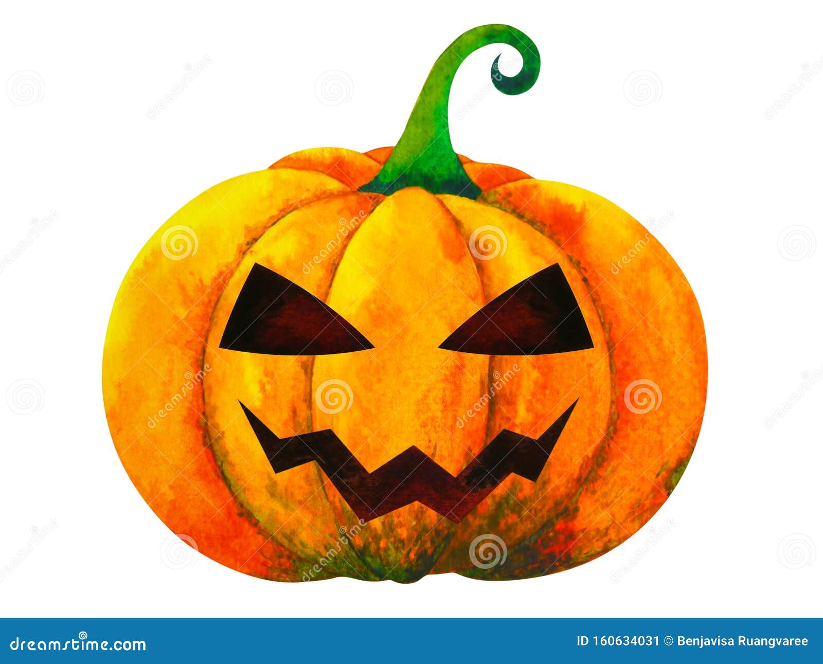 Dibujo De Pintura Color Agua Calabaza Halloween DiseÃ±o Trazado De Recorte  Aislado Blanco Imagen de archivo - Imagen de resplandeciente, asustadizo:  160634031
