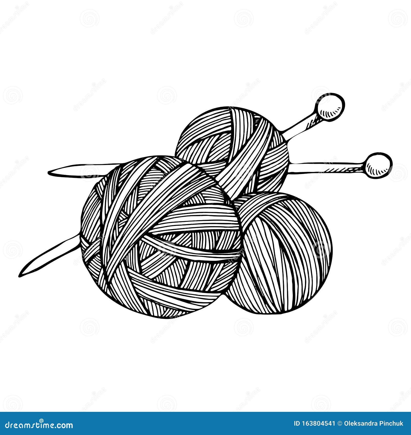 Dibujo De Planos De Contorno, Elementos De Tejido Dibujados a Mano  Ilustración del Vector - Ilustración de hilo, bola: 163804541