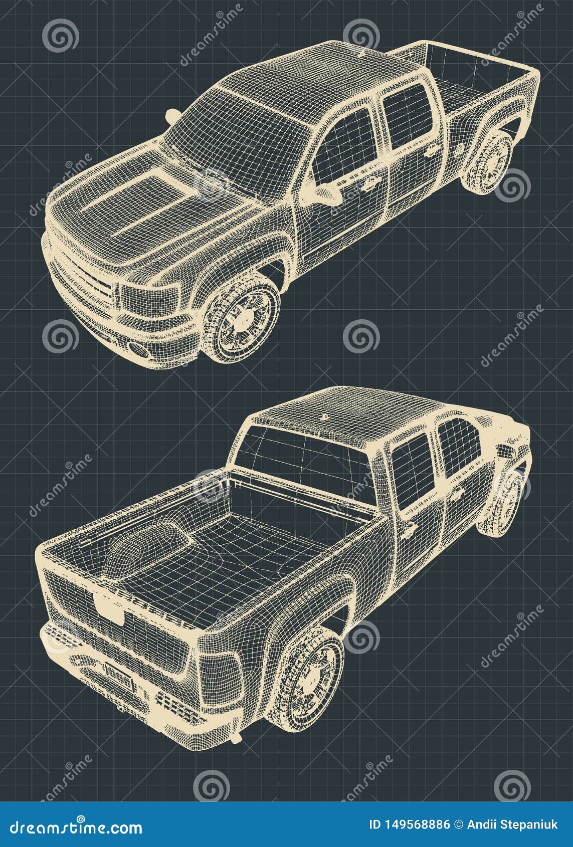 Dibujo De Una Camioneta Pickup Ilustración del Vector - Ilustración de  modelos, objeto: 149568886