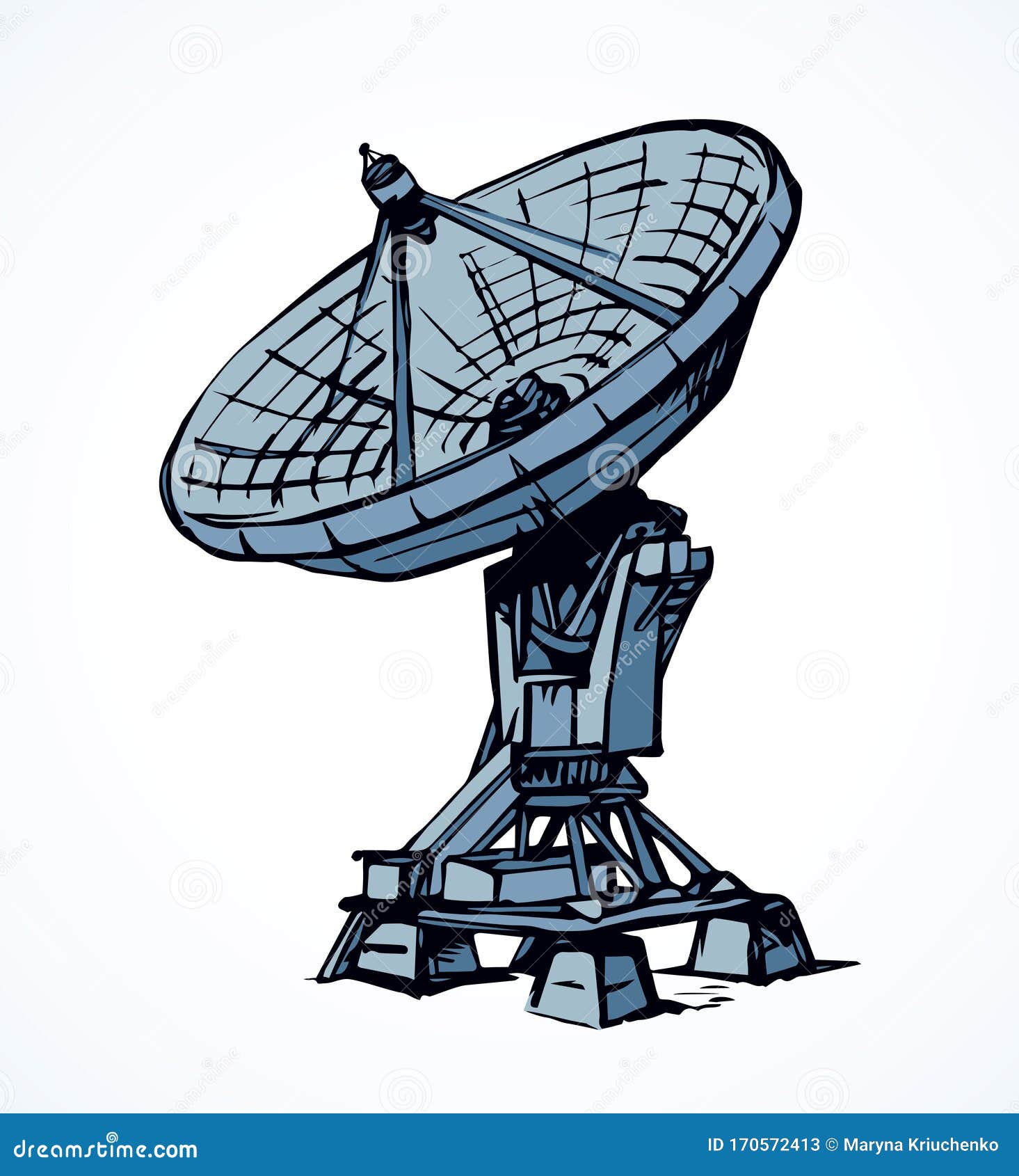 Antena parabólica de dibujos animados dibujados a mano alzada Imagen Vector  de stock  Alamy