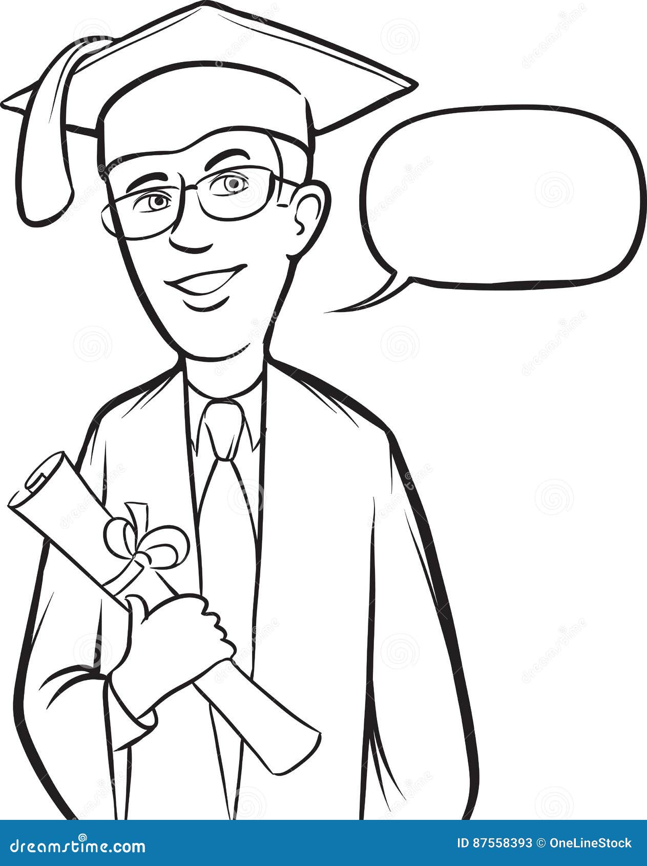 Dibujos Para Colorear De Ninos Graduados - Para Colorear