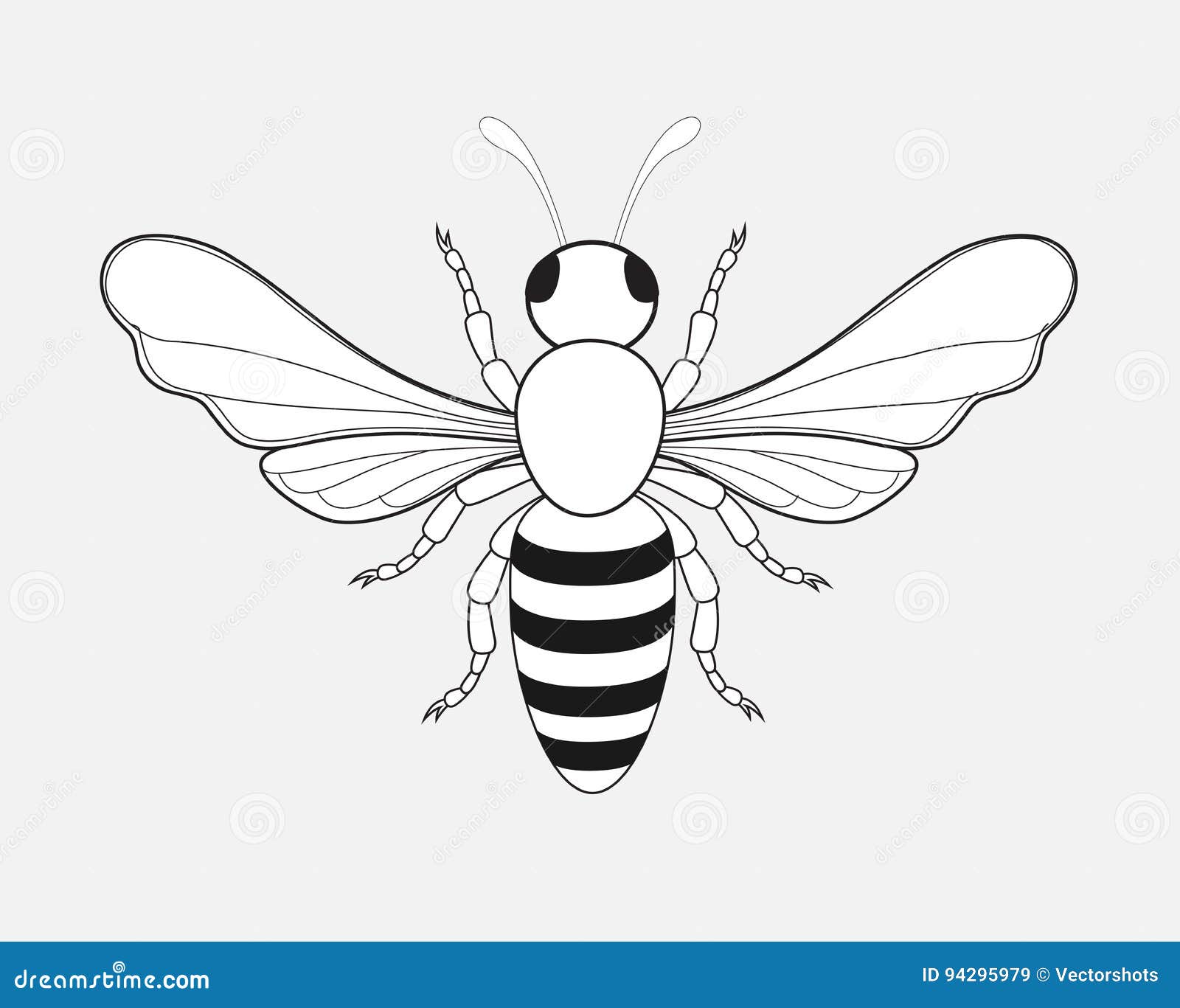 Dibujo del abejorro ilustración del vector. Ilustración de miel - 94295979