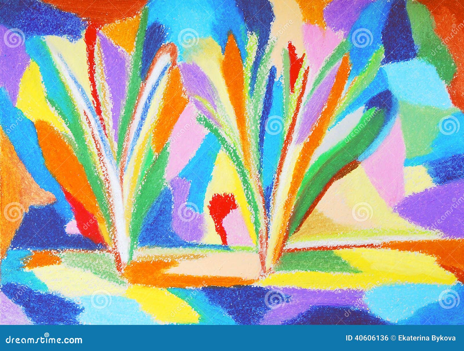 Dibujo En Colores Pastel Colorido Abstracto Stock de ilustración -  Ilustración de paleta, pastel: 40606136