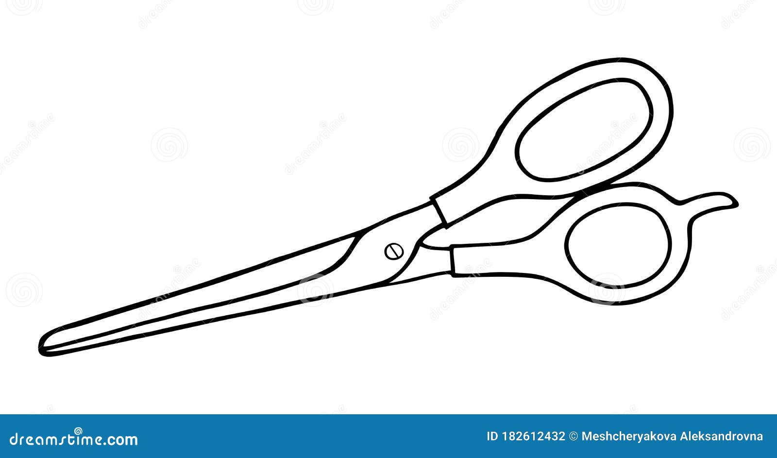 Dibujo En Línea De Tijeras Para Cortar El Pelo Al Estilo De Doodle  Ilustración del Vector - Ilustración de metal, negro: 182612432
